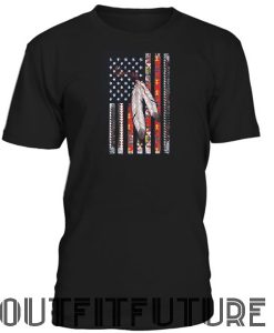 American flag native americans T-SHIRT