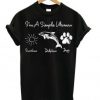 I’m a simple woman who loves sunshine, dolphin and dogs paw T shirt BC19