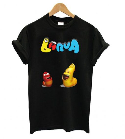 LArva Cartoon Black T shirt BC19