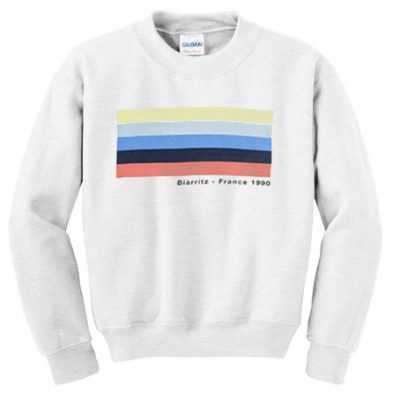 Biarritz france colourful 1990 sweatshirt