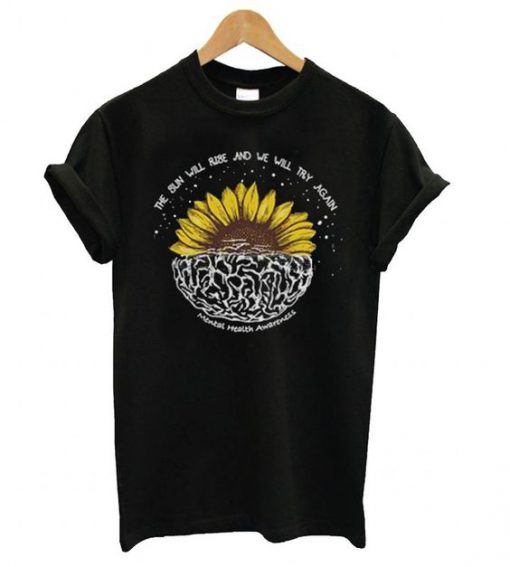 Mental Health Awareness Sunflower T shirt