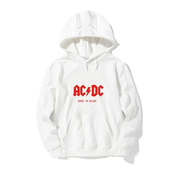 ac dc hoodie bleached