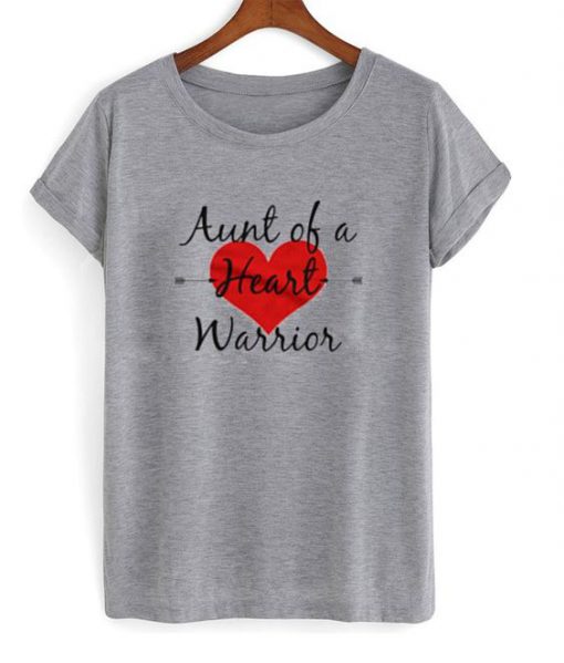 Aunt of a Heart Warrior CHD Heart Defect Shirt BC19