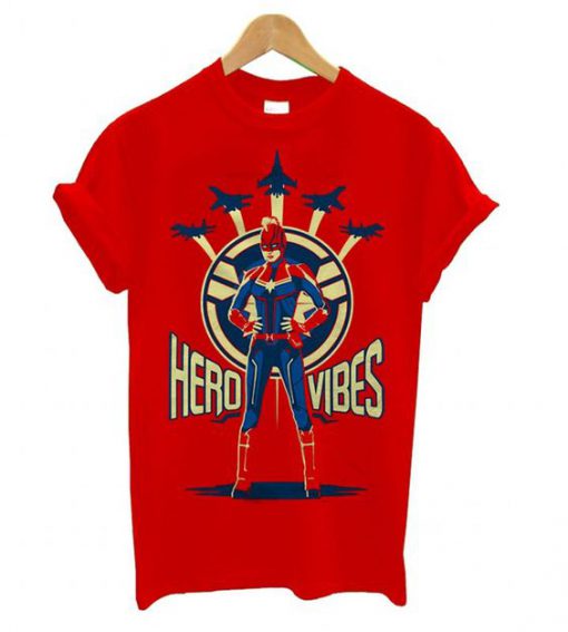 Captain Marvel Avengers Endgame Hero Vibes T shirt BC19
