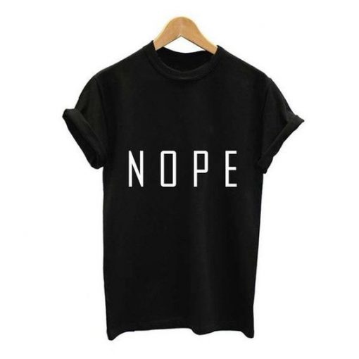 NOPE Letter Print T-Shirt Summer BC19