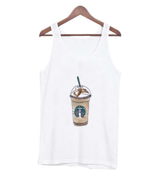 cartoon starbucks drink tank top BC19