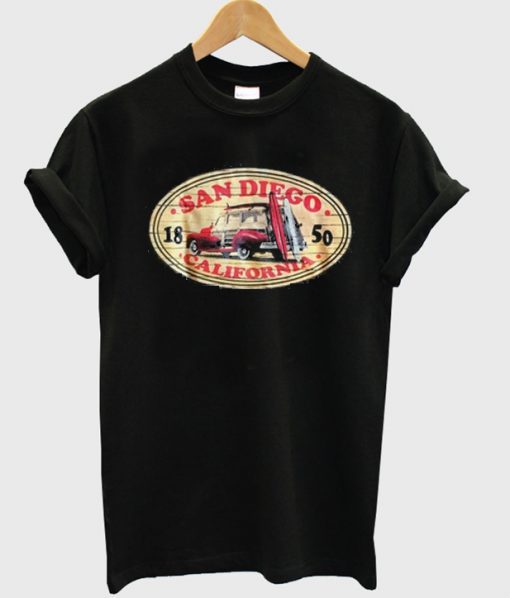 san diego 1850 california t-shirt BC19