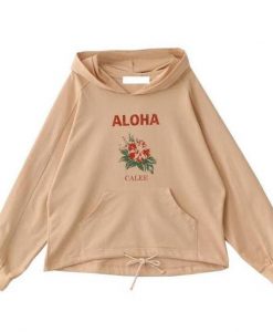 Aloha Red Flower Calee Hoodie AD01