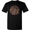 Basketball Text Black T-Shirt AD01