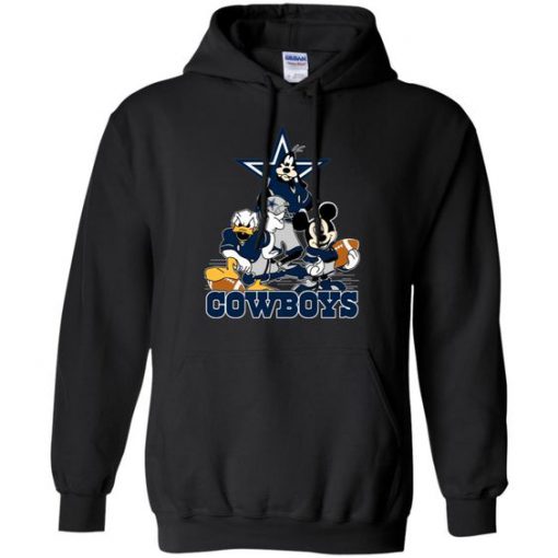 Dallas Cowboys Mickey Mouse Donald Duck Goofy Football Hoodie AD01