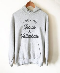 I Run On Jesus & Volleyball Hoodie AD01