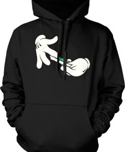 Mickey Hand Rolling Joint Weed Hoodie AD01