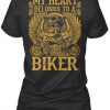 My Heart Belong To A Biker T-shirt AD01