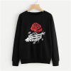 Skeletal Rose Sweatshirt ZK01