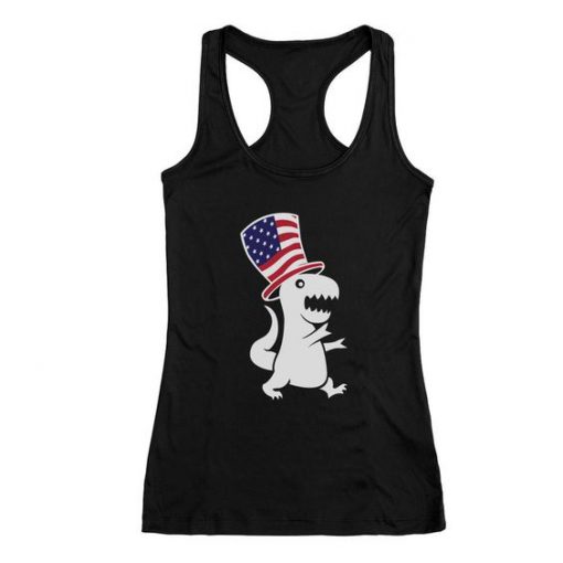 American T-Rex Dinosaur USA Tank Top SN01