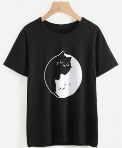 Cats Print Tee T-Shirt SN01