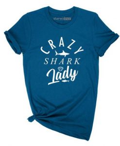 Crazy Shark Lady T-Shirt AD01