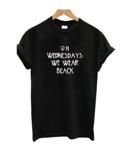 On Wednesday we Wear Black T-Shirt SN01