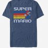 Super Mario Rainbow Stripes T-Shirt AD01