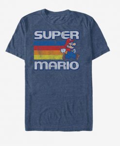 Super Mario Rainbow Stripes T-Shirt AD01