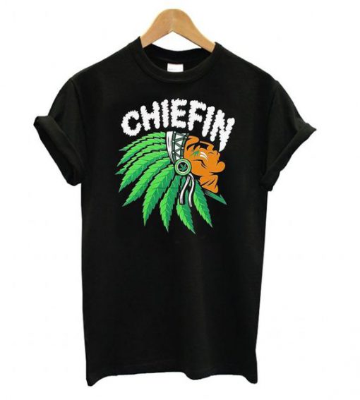 Chiefin Weed Smoking Indian T-shirt SN01