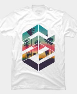 Geometric Sunset beach T-Shirt EC01