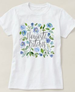 Namaste Watercolor Flowers T-Shirt EL01