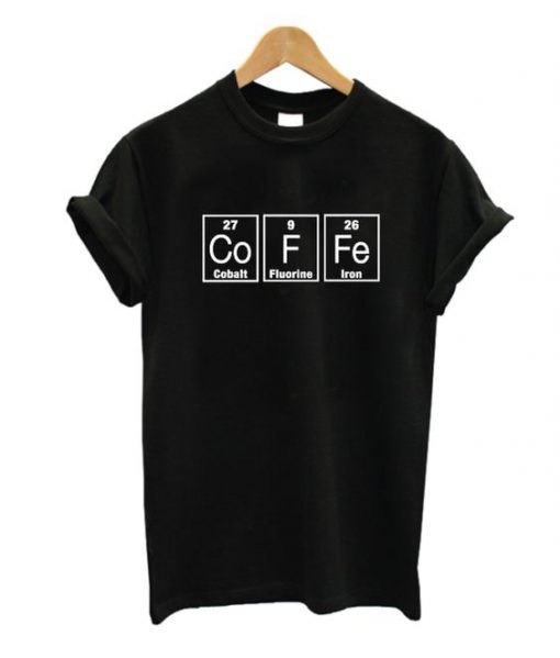 Periodic Table Barista Coffee T-Shirt EL01