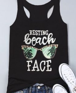Resting Beach Face Tank Top EL01