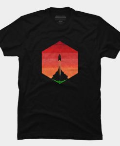 Rocket Planet Mars Tshirt EC01