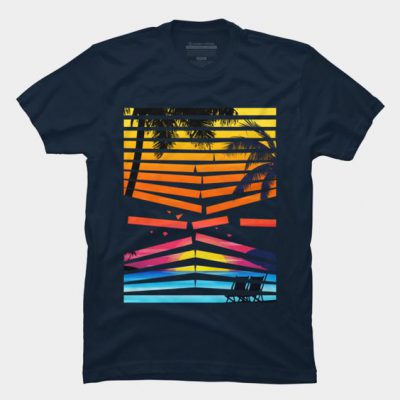 California Palm Trees Silhouette Tshirt EC01