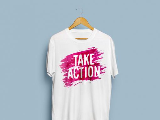 Take Action Watercolor T-Shirt EL01