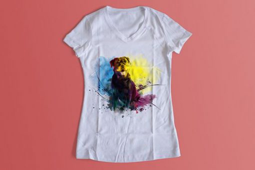 Watercolor Dog T-Shirt EL01