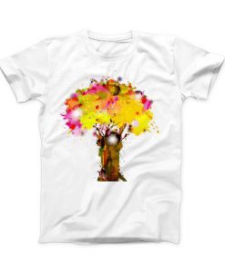 Watercolor Splattered Tree T-Shirt EL01