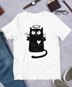 Angel Cat T Shirt SR01