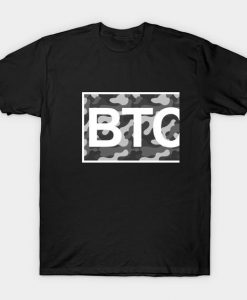Bitcoin Black and White Tshirt EC01