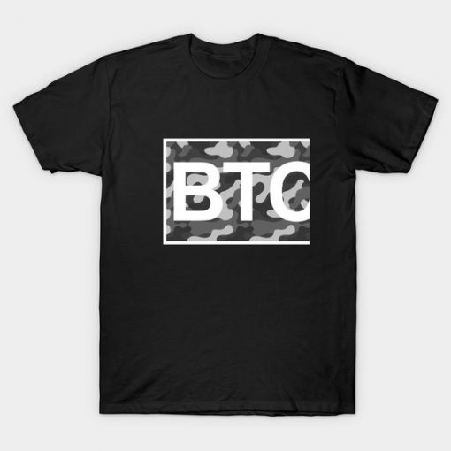 Bitcoin Black and White Tshirt EC01