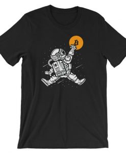 Bitcoin to The Moon Spaceman T-Shirt EC01