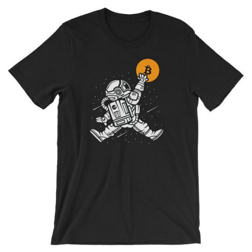 Bitcoin to The Moon Spaceman T-Shirt EC01