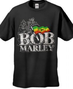 Bob Marley Distressed Logo T-Shirt EL01
