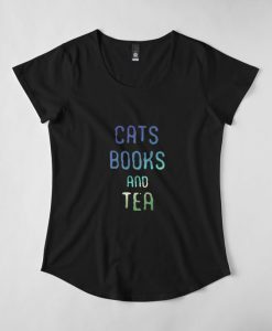 Cats Books And Tea T-Shirt SN01