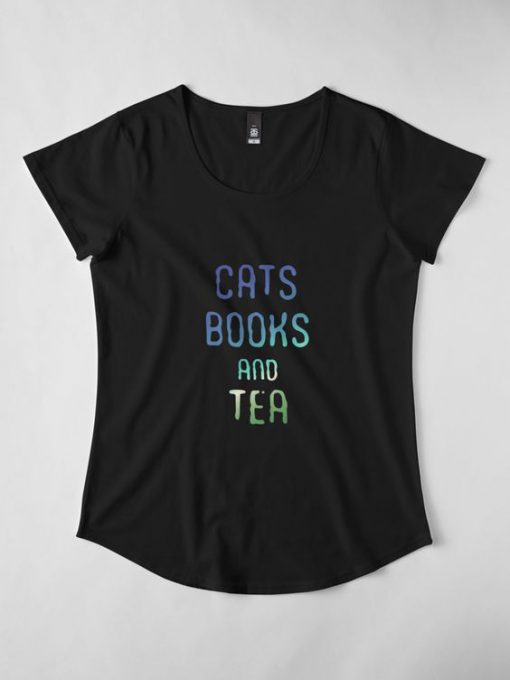 Cats Books And Tea T-Shirt SN01