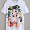 Figure & Tropical Print T-Shirt EL01