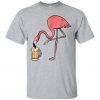 Flamingo Drinking Beer T-Shirt EL01