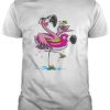 Flamingo Float Tube Drinking T-Shirt EL01