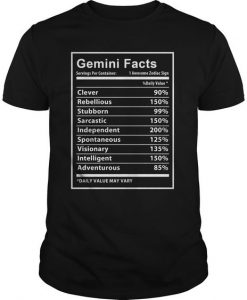 Gemini Facts Tee Shirts EC01