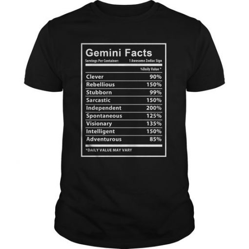 Gemini Facts Tee Shirts EC01