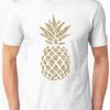 Gold Glitter Pineapple T-Shirt SN01