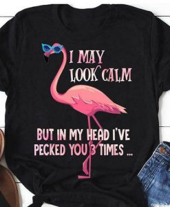 I May Look Calm Flamingo T-Shirt EL01