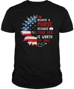 Nurse American Flag T-Shirt SR01